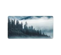 Foggy Mountains Landscape Keyboard Mat Large Gaming Mouse Pad, Anti-Slip Desk Mat for Desktop Desk Work/Home Writing Mat 11.8 * 23.6 Inches