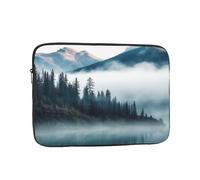 Foggy Mountains Landscape Laptop Case 13 inch, TSA Laptop Sleeve Shockproof Protective Notebook Case Water Resistant Computer Carrying Cover Briefcase Handbags Men Women Computer Bag