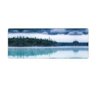 Foggy Mountains Landscape Printed Desktop Gaming Keyboard pad 12 x 31.5 inches Keyboard pad Rubber Base Suitable for Gaming and Office