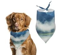 Foggy Mountains Landscape Printed Pet Scarf Polyester Triangle Scarf - One Size (27.6in X 11.8in)
