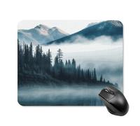 Foggy Mountains Landscape Square Mouse Pad Portable Computer Mousepad with Non-Slip Rubber Base 20 * 25cm Ultra-Thin Gaming Mouse Mat for Computer Laptop Office Desk Accessories