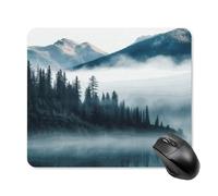 Foggy Mountains Landscape Square Mouse Pad Portable Computer Mousepad with Non-Slip Rubber Base 25 * 30cm Ultra-Thin Gaming Mouse Mat for Computer Laptop Office Desk Accessories