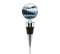 Foggy Mountains Landscape Wine Bottle Stoppers, Vacuum Wine Preserver