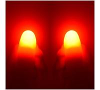 Fogilas 4 Pieces Large Size Red Ultra Bright Magic Finger Lights, Thumbs Lamp Lightup Magic, Thumbs Lights Closeup & Stage Magic Tricks
