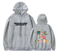 FOGIMEIGB Alexander Stewart I Wish You Cheated Hoodie Fashion Longsleeve Clothes Unisex Sweatshirt (L,Gray-JA92333)