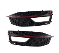 Foglight Grill Compatible With A4 For S4 2013 2014 2015 1 Pair Red Line Fog Light Frame Grille Sports Style Fog Light Cover Decorative Replacement