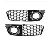 Foglight Lamp Grilles Cover Compatible With A4 B8 RS4 Style Refitted Vehicle Only 2009 Front Bumper Fog Light Mesh Grille Cover Modification Repair Accessories