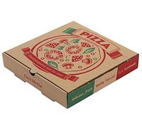 Foglish Home & Garden 100 x 16 Inch Printed Brown Square Pizza Box Shipping Postal Boxes Takeaway Style