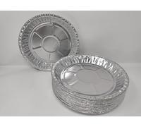 Foglish Home & Garden 25 x Aluminium Foil 10" 25cm Round Pie Flan Tart Plates Trays Tin Kitchen Baking Airfryer BBQ 248x25mm