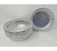Foglish Home & Garden 8 x 23cm 9" Aluminium Foil Round Pie Flan Quiche Dish Tray Container BBQ 23x23x4cm Airfryer Oven