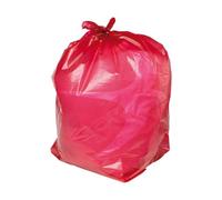 Foglish Home & Garden Red Heavy Duty Refuse Sacks, 90 Litre Capacity, 18x29x38 inches (45.7x73.7x96.5cm), Plastic Bin Bags (100)