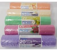 Foglish Home & Garden Scented Swing Bin Liners, 50L, Pack of 100, Multiple Fragrances, 60x88cm
