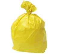 Foglish Home & Garden Yellow Heavy Duty Refuse Sacks, 90 Litre Capacity, 18x29x38 (45.7x73.7x96.5cm) Plastic Bin Bags (100)