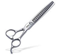 FOGOSP Chunkers Dog Grooming Scissors Magic Thinning Shears for Dogs Pet Cat Light Cutting Feel No Marks Only Fluffy Natural Left 70% Thinning Rate Japanese VG10(7in,3D Chunkers)