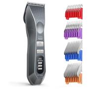 FOGOSP Cordless Dog Grooming Clippers More Than 10H Run Time 3-Speed Professional Pet Clippers for Grooming Heavy Duty Thick Hair Detachable Carbonized Steel Blade Low Noise