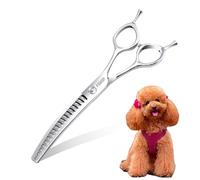 FOGOSP Curved Chunkers Shears Dog Grooming Scissors 6.5 in Professional Downward Thinning Shears for Small Dogs Cat Pet Japan 440C Stainless Steel Sharp and Durable(6.5 in, Chunker)