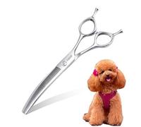 FOGOSP Curved Thinning Shears for Dogs Grooming 6.5'' Multipurpose Professional Pet Curved Blender Scissors for Small Dog Grooming 35% Thinning Rate (6.5 in, Curved Thinners)