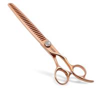 FOGOSP Rose Gold Titanium Professional Chunkers Shears for Dogs 8'' Thinning Shears for Large Dogs Poodle Pet Grooming Scissors Japanese 440C 70% Thinning Rate 26 Teeth(8,Chunker)