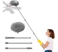 Fogray 2026 Upgraded Ceiling Fan Cleaner Duster Reusable Feather Duster, Long Handled Microfiber Dusters for Cleaning, Cobweb High Roof Blinds Cars, Washable & Bendable