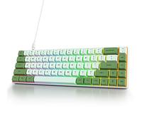 Fogruaden 60% Mechanical Gaming Keyboard, 68 Keys, RGB Backlit, Compact 60 Percent Wired Keyboard for Win/Mac PC Gamer, Easy to Carry on Trip (68Matcha-RedSwitch-RGB)