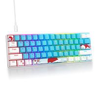 Fogruaden 60% Mechanical Keyboard, 61 Keys Gaming Keyboard, RGB Backlit, Compact 60 Percent Wired Keyboard for Win/Mac PC Gamer, Easy to Carry on Trip (Blue,Blue Switch)