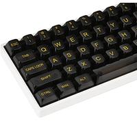 Fogruaden 61 Keys Black Clear Keycap Set, OSA Profile Transparent PC Material Keycaps, Only Compatiable 61 Key Mechanical Keyboard, Keycap 60 Percent