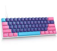 Fogruaden Gaming Keyboard 60 Percent, 61 Keys Gaming Keyboard, RGB Backlit, Ultra-Compact 60% Wired Keyboard for Win/Mac PC Gamer, Easy to Carry on Trip (Purple, Red Switch)