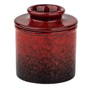 Fogukier Butter Crock with Lid, Spreadable Butter Jar with Lid, Decorative Water Airtight Butter Crock, Pottery Butter Keeper Crock for Decorating Home and Kitchen