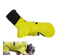 Fogukier Dog Raincoat - Double Collar Waterproof Dog Raincoat,Adjustable Reflective Pet Poncho Lightweight Jacket Clothes for Medium Doggy, Puppy & Outdoor