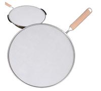 Fogukier Grease Splatter Screen | Fine Mesh Oil Splatter Guard,Skillet Splatter Shield Guards, 1Pc, Stainless Steel Fine Mesh for Frying Pan, 13", 11.5", 10", 8" Available