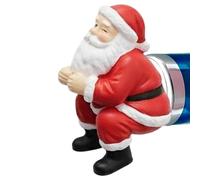 Fogukier Jolly Santa Toothpaste Topper - 3D Funny Santa Claus Tooth Paste Dispenser, Anti-Me-ss Toothpastes Cap 3D Funny Butt Pooping Toothpastes Toppers Gag Gi-fts for Family Friends