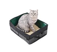 Fogukier Travel Litter Box, Foldable Litter Box, Open Top Foldable Tray Portable For Indoor Travel Kittens Compatibility Corner Placement