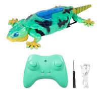 Fogun Wall Crawler Gecko Toy,FUUNY Wall Crawler Robot Geckos,Rechargeable Remote Control Teen Toy with Led Lights