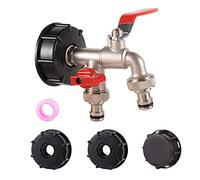 FOGWOWO 1/2 Inch IBC Tank Fittings,IBC Tank Tap Adapter,Female Threaded Joint,Drain Adapter to 1/2 Inch Hose Fitting,Replacement Valve Fitting Parts for S60X6 Water Storage Tank