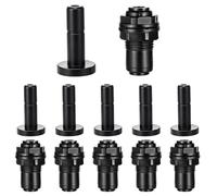 FOGWOWO 12 Pack 1/4" Bulkhead Fittings Push-to-Connect Fittings,6 Bulkhead Connectors 6 End Plugs,Reptile Mister System Quick Connect Fittings for Aquarium,Vivarium,Irrigation,Reverse Osmosis System