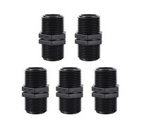 FOGWOWO Pack of 5 3/4" x 3/4" BSP Male Thread Hose Connection Couplings Connector Equal Adapter Irrigation Hose Connector for Garden Hose Systems