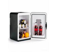 FOHERE 15L Mini Fridge for Bedroom, AC+12V DC Power Small Fridge for Dorm RV