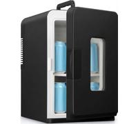 FOHERE 15L Mini Travel Fridge, 12V 240V Portable Cooler Warmer, Cools to 10°C/Warms to 65°C, For Road Trips Camping Boating, Easy Carry Handle