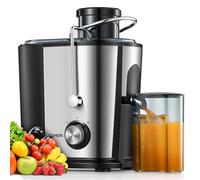 FOHERE Juicer Machines 800W, 3" Wide Mouth Juicers Whole Fruit and Vegetable, Fruit Juicer Machine with Anti-Drip Spout, 2 Speeds, Stainless Steel, Easy to Clean, BPA-Free (600W)