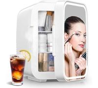 FOHERE Mini Fridge for Bedrooms, 5L/6 Can Portable Skincare Fridge