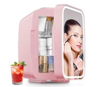 FOHERE Mini Fridge for Bedrooms, 5L/6 Can Portable Skincare Fridge