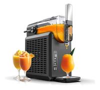 FOHERE Slush Machine for Home, 12H Pre-Scheduling, 2L Frozen Drink Maker, Self-Cleaning, 5 Presets & Child Safety Lock, No Ice Preparation Needed for Slush, Cocktails, Frappé, Milkshakes&Frozen Juice