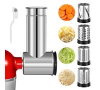 FOHERE Stainless Steel Vegetable Cutter for KitchenAid Food Processors | Stainless Steel Blade | Cutter Grater Attachment for KitchenAid Food Processor, Vegetable Cutter Cheese Grater Set with 4