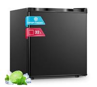 FOHERE Table Top Mini Freezer 32L for Office and Home,Black | Small Freezer 4 Star Rated with 7 Adjustable Temperature Settings Removable Wire Shelf, Energy Efficient