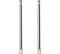Fohevers 2 Pcs 5 Sections Telescopic Antenna for AM/FM Ariels Radio HD DAB Stereo Reception Home Theater Receiver,Gilded