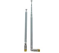 Fohevers 2 Pcs 6 Sections Telescopic Antenna Female Thread Connector 6MM Outer Tube for AM/FM Ariels Radio HD DAB Stereo Reception Home Theater Receiver