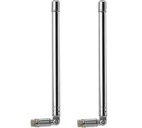 Fohevers 2 Pcs 6 Sections Telescopic Antenna Flat Head Large Cap for AM/FM Ariels Radio HD DAB Stereo Reception Home Theater Receiver