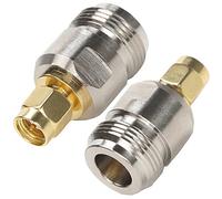 Fohevers 2 Pcs N Female Jack to SMA Male Plug Adapter 50ohm Coax Connector for RF Microwave, Antennas, Wi-Fi, Telecom, CCTV, Digital Communication System