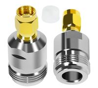 Fohevers 2 Pcs N Female to RP-SMA Male Adapter for RF WiFi Antenna Extension Cable Telecom