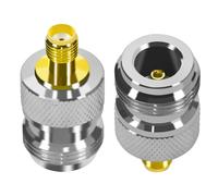 Fohevers 2 Pcs N Female to SMA Female Adapter; 50ohm, SMA to N Adapter for RF WiFi Antenna Extension Cable, Telecom, Broadcast Radios Wi-Fi